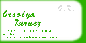 orsolya kurucz business card